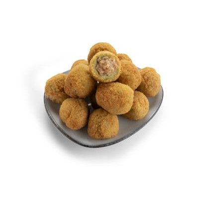 Šaldytos alyvuogės 1800 Grand Or Gourmet įdarytos su mėsa, džiūvėsėliuose, 1 kg